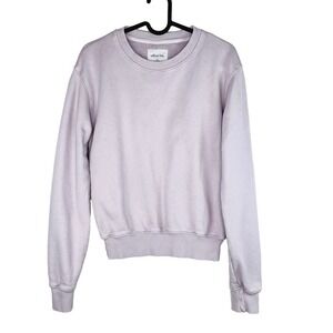 Wilfred Free by Aritzia Oversized Lavender Terry Fleece Crewneck Sweatshirt 2XS